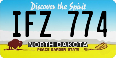 ND license plate IFZ774
