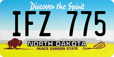 ND license plate IFZ775