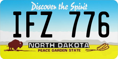 ND license plate IFZ776