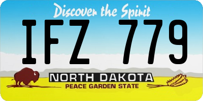 ND license plate IFZ779