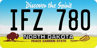 ND license plate IFZ780
