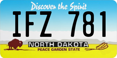 ND license plate IFZ781
