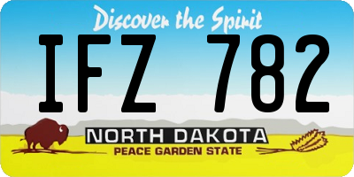 ND license plate IFZ782