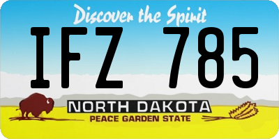 ND license plate IFZ785