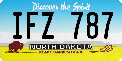 ND license plate IFZ787