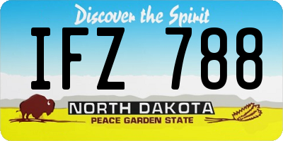 ND license plate IFZ788