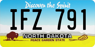 ND license plate IFZ791