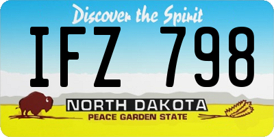 ND license plate IFZ798