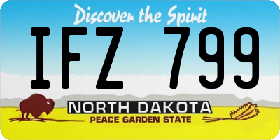 ND license plate IFZ799