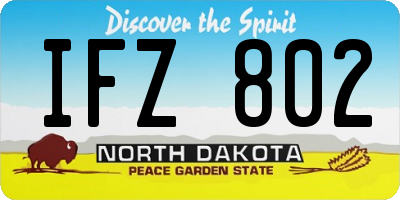 ND license plate IFZ802