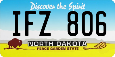 ND license plate IFZ806