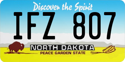 ND license plate IFZ807