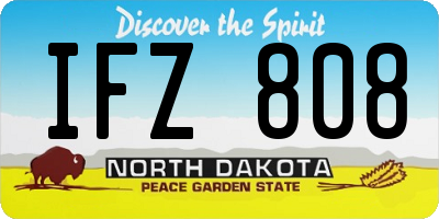 ND license plate IFZ808