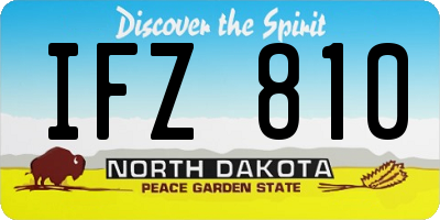 ND license plate IFZ810