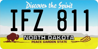 ND license plate IFZ811