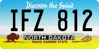 ND license plate IFZ812