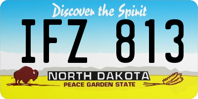 ND license plate IFZ813