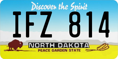 ND license plate IFZ814