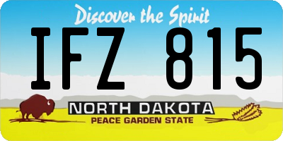 ND license plate IFZ815