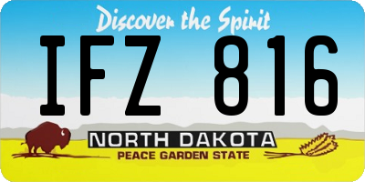 ND license plate IFZ816