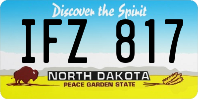 ND license plate IFZ817