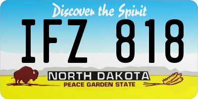 ND license plate IFZ818