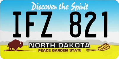 ND license plate IFZ821