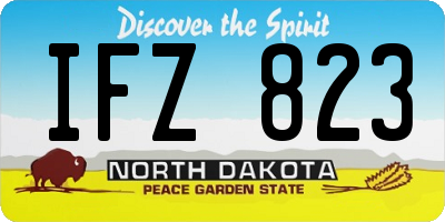 ND license plate IFZ823