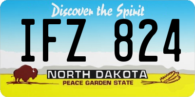 ND license plate IFZ824