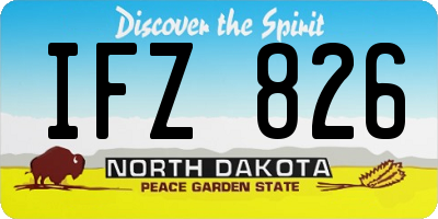 ND license plate IFZ826