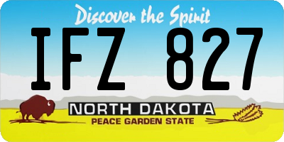 ND license plate IFZ827