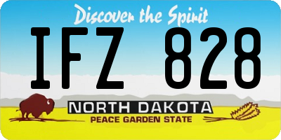 ND license plate IFZ828
