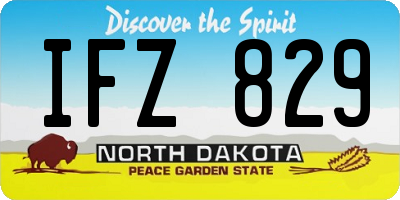ND license plate IFZ829