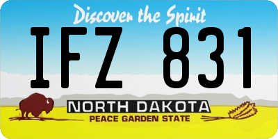 ND license plate IFZ831