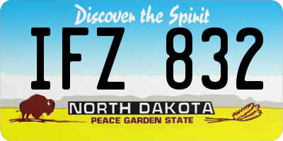 ND license plate IFZ832