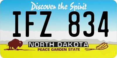 ND license plate IFZ834