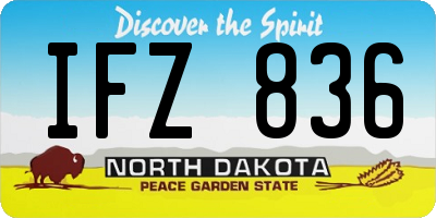 ND license plate IFZ836