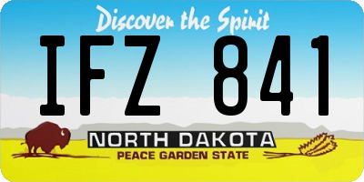 ND license plate IFZ841