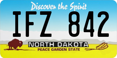 ND license plate IFZ842