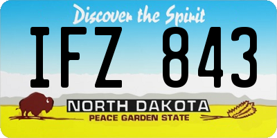 ND license plate IFZ843