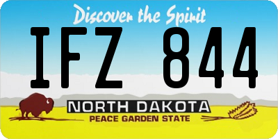 ND license plate IFZ844