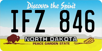 ND license plate IFZ846