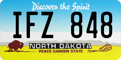 ND license plate IFZ848