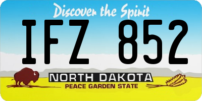 ND license plate IFZ852