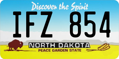 ND license plate IFZ854
