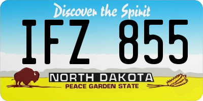 ND license plate IFZ855