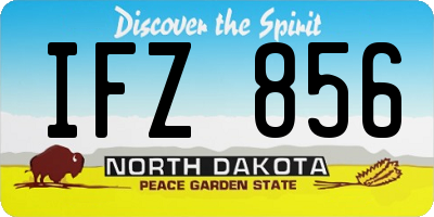 ND license plate IFZ856