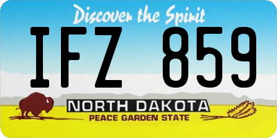 ND license plate IFZ859