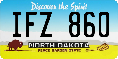 ND license plate IFZ860
