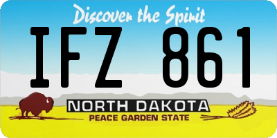ND license plate IFZ861